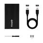TooQ Caja Externa para Disco Duro 2.5" SATA III Aluminio USB 2.0 TQE-2510B hasta 4TB - Compatible con Windows, Mac, Linux